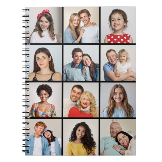 Caderno Espiral Crie Sua Própria Colagem De Fotos 12 (Frente)