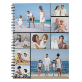 Caderno Espiral Crie sua própria colagem de fotos de 9