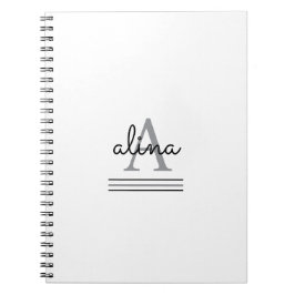 Caderno Espiral Crie Sua Própria Foto Espiral de Monograma Persona