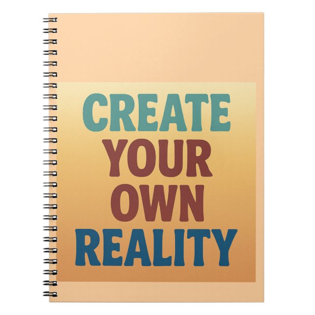 Caderno Espiral Crie sua própria realidade - Design de psicologia  (Frente)