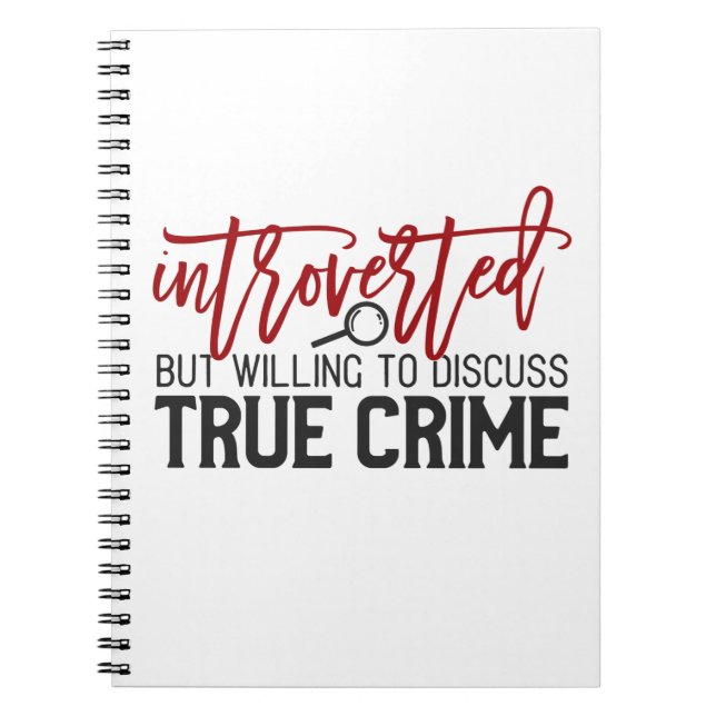 Caderno Espiral crime verdadeiro (Frente)