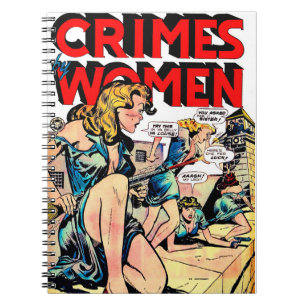 Caderno Espiral Crimes por Women_Jailbreak Vintage Histórias em q