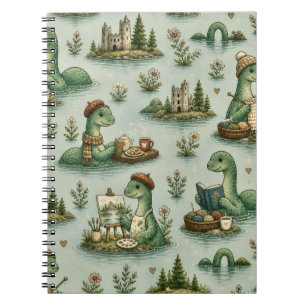 Caderno Espiral Críptidos Aconchegantes Nessie Monstro do Lago Nes
