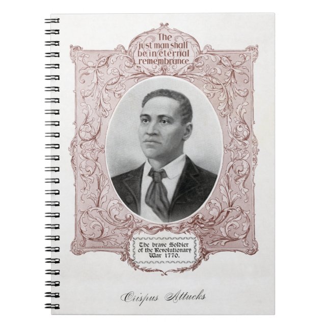 Caderno Espiral Crispus Attucks: mártir da Revolução Americana (Frente)