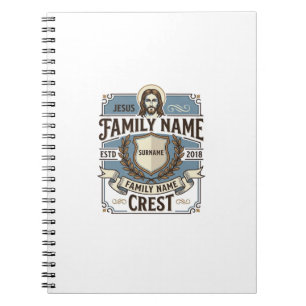 Caderno Espiral Crista da Família de Jesus Crista da Família de Je