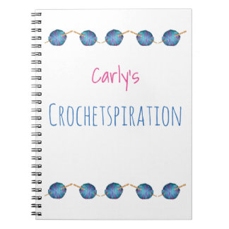 Caderno Espiral Crochetspiration - personalizado com o seu nome