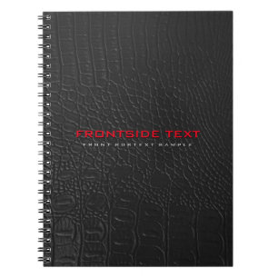 Caderno Espiral Crocodilo Leather Textura Vermelha