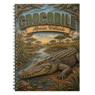 Caderno Espiral Crocodilo Pântanos Africanos POPCUT