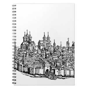 Caderno Espiral Crônica Premium Medieval de Erfurt da Arte da Turí