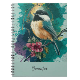 Caderno Espiral Crônicas em frango - Teal