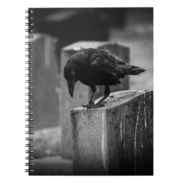 Caderno Espiral Crow do Cemitério de Queda (Frente)