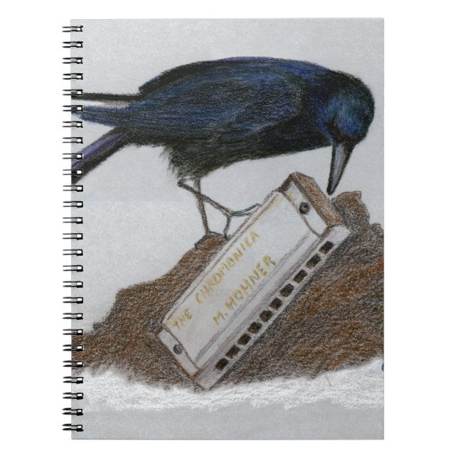Caderno Espiral Crow e Harmonica (Frente)