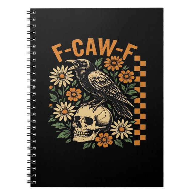 Caderno Espiral Crow Raven F-Caw-F Cool Único (Frente)