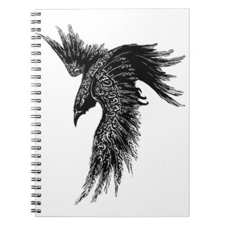 Caderno Espiral Crow Raven Norse Viking Símbolo