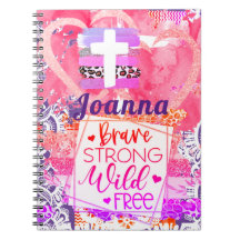 Caderno Espiral Cruz Brave Forte Selvagem Livre