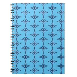 Caderno Espiral Cruz Cristã com Ornamento Azul