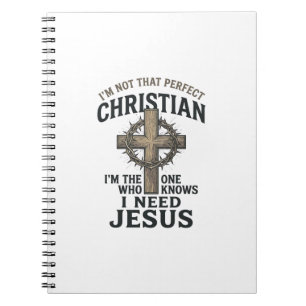 Caderno Espiral Cruz Cristã Coroa de Espinhos Camisa Vintage Fé