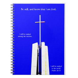 Caderno Espiral Cruz de Fé no Céu com Diário de Escritura