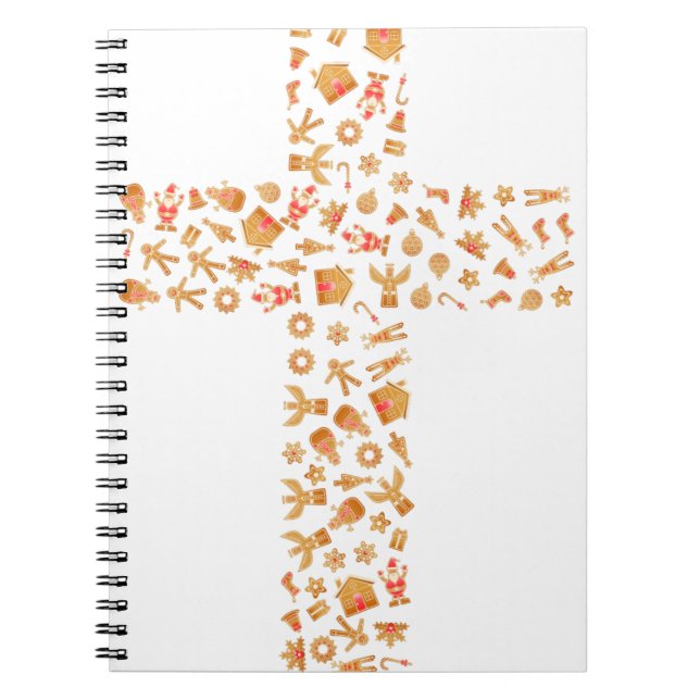 Caderno Espiral Cruz de Pão de Natal (Frente)
