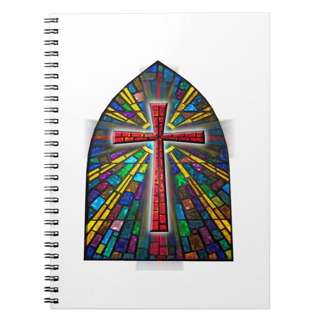 Caderno Espiral cruz de vidro contida (Frente)