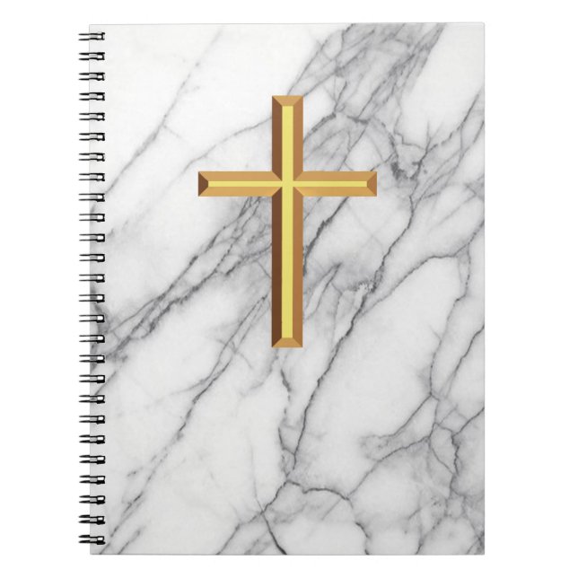 Caderno Espiral Cruz Dourada (Frente)
