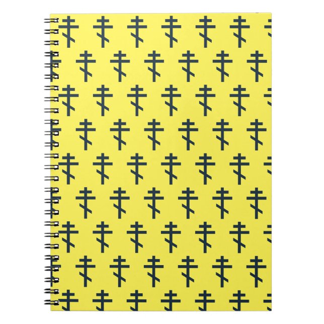 Caderno Espiral Cruz Ortodoxa de Oito Pontas Arte Devocional Sagra (Frente)