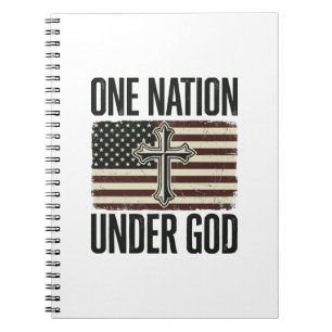 Caderno Espiral Cruz Patriótica Uma Nação Sob Deus