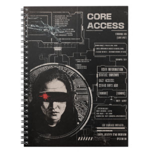Caderno Espiral Cruzado - Design de Streetwear Techno-Brutalist