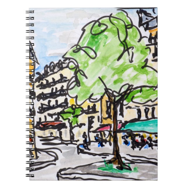 Caderno Espiral Cruzamento Odeon, Paris, França (Frente)