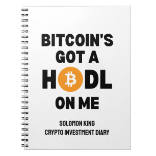 Caderno Espiral Crypto BITCOIN TEM UM HODL EM MIM