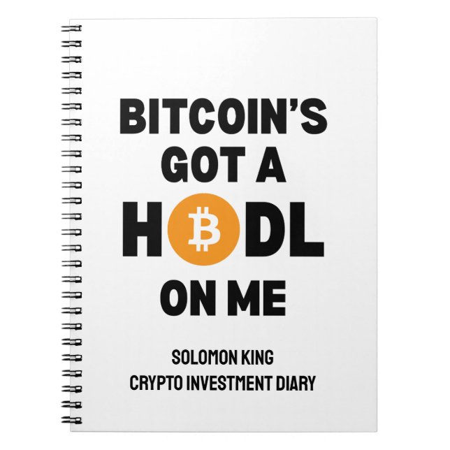 Caderno Espiral Crypto BITCOIN TEM UM HODL EM MIM (Frente)