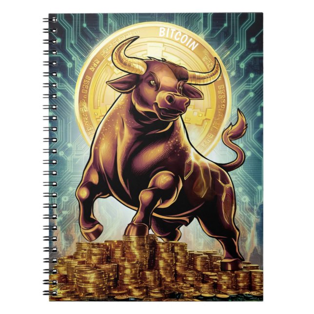 Caderno Espiral Crypto Bull (Frente)