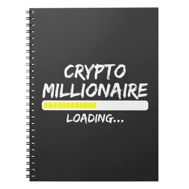 Caderno Espiral Crypto Millionaire Loading Bitmoney (Frente)