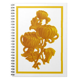 Caderno Espiral Crysanthemum Amarelo
