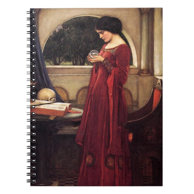 Caderno Espiral Crystal Ball por John William Waterhouse (Frente)