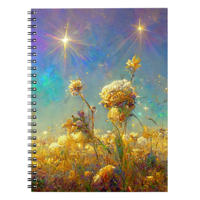 Caderno Espiral Crystal Fields e Starry Skies (Frente)