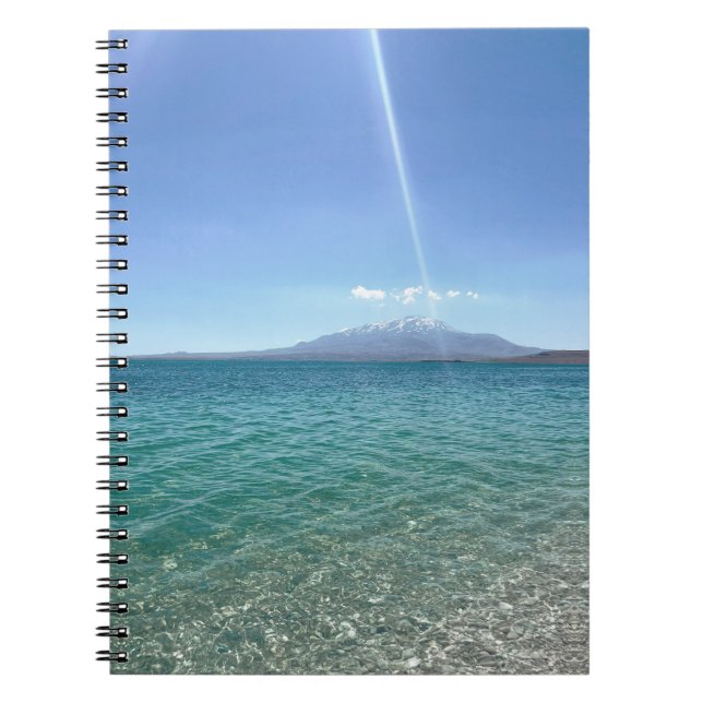 Caderno Espiral Crystal Water View Blue Sky Beach Vibe Peaceful (Frente)