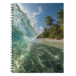 Caderno Espiral Crystal Wave Tropical Paradise Beach Photo