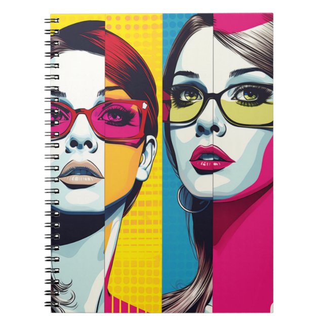 Caderno Espiral Cuaderno Comic Pop Art Girl (Frente)