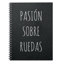 Cuaderno con frase del mundo del motor