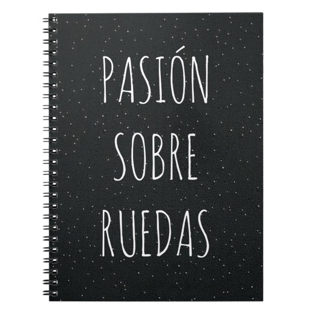 Caderno Espiral Cuaderno con frase del mundo del motor  (Frente)