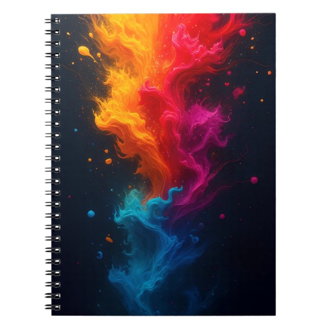 Caderno Espiral Cuaderno de fuego multicolor  (Frente)