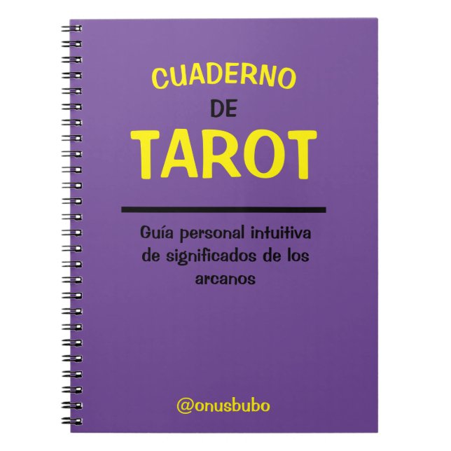 Caderno Espiral Cuaderno de Tarot (Frente)