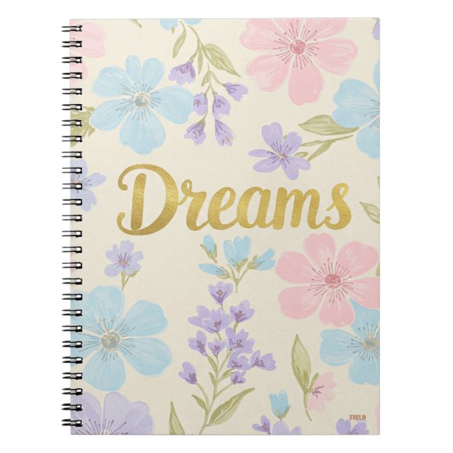 Caderno Espiral Cuaderno Dreams Floral Pattern (Frente)