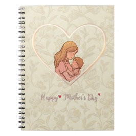 Caderno Espiral Cuaderno Happy Mother's Day Floral