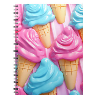 Caderno Espiral Cuaderno Ice Cream Kawaii Helados