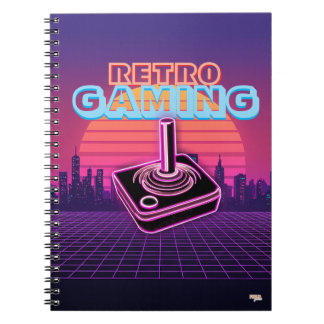 Caderno Espiral Cuaderno Retro wave Gaming