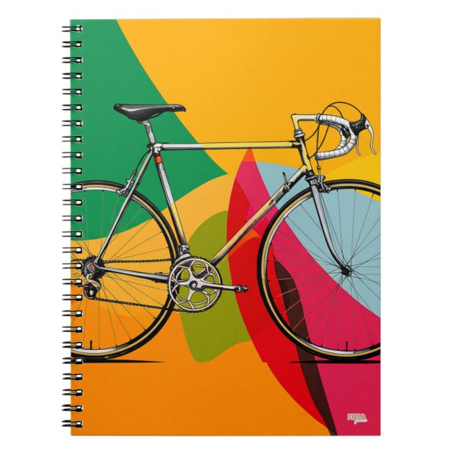 Caderno Espiral Cuaderno Vintage Racing Bicycle (Frente)