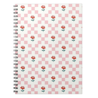 Caderno Espiral Cuadrillé en rosa