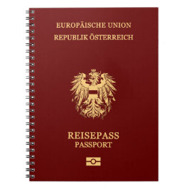 Caderno Espiral Cubierta pasaporte Austria